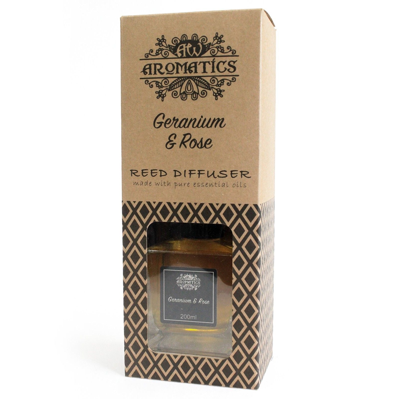 200ml Geranium & Rose Essential Oil Reed Diffuser  200ml Geranium & Rose Essential Oil Reed Diffuser