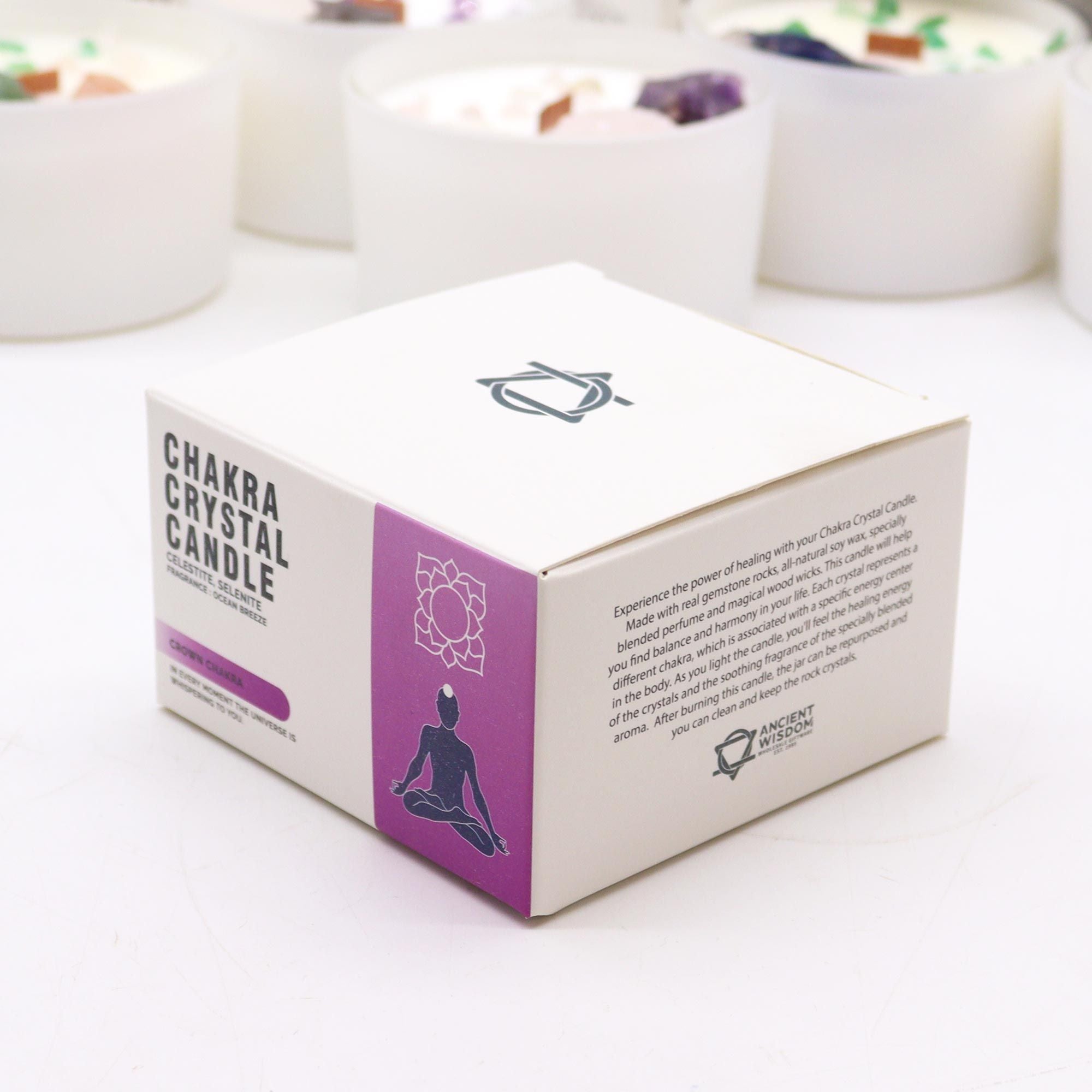Chakra Crystal Candles - Crown Chakra  Chakra Crystal Candles - Crown Chakra