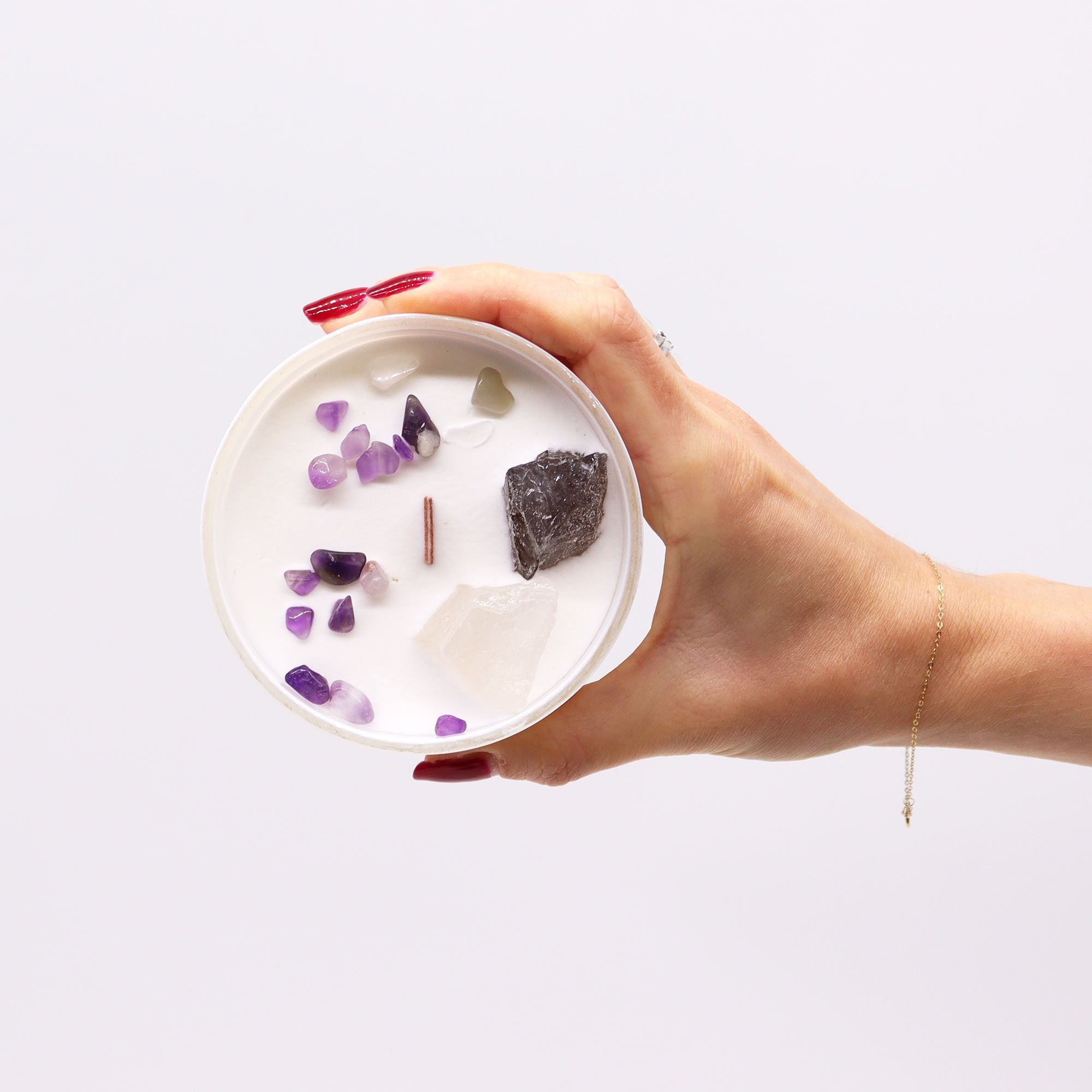 Chakra Crystal Candles - Crown Chakra  Chakra Crystal Candles - Crown Chakra