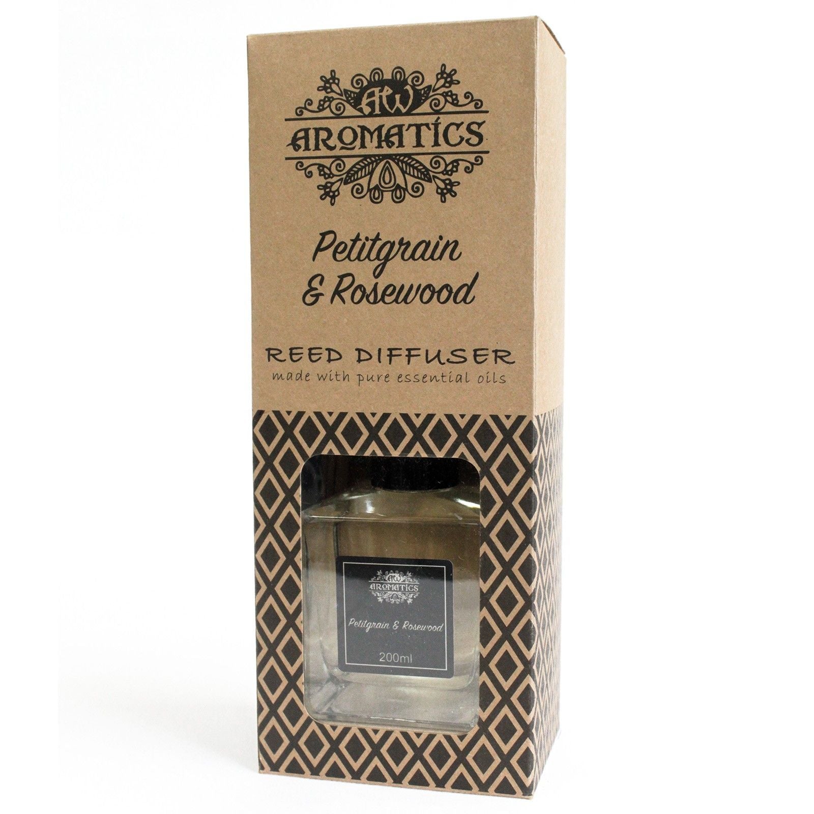 200ml Petitgrain & Rosewood Essential Oil Reed Diffuser  200ml Petitgrain & Rosewood Essential Oil Reed Diffuser