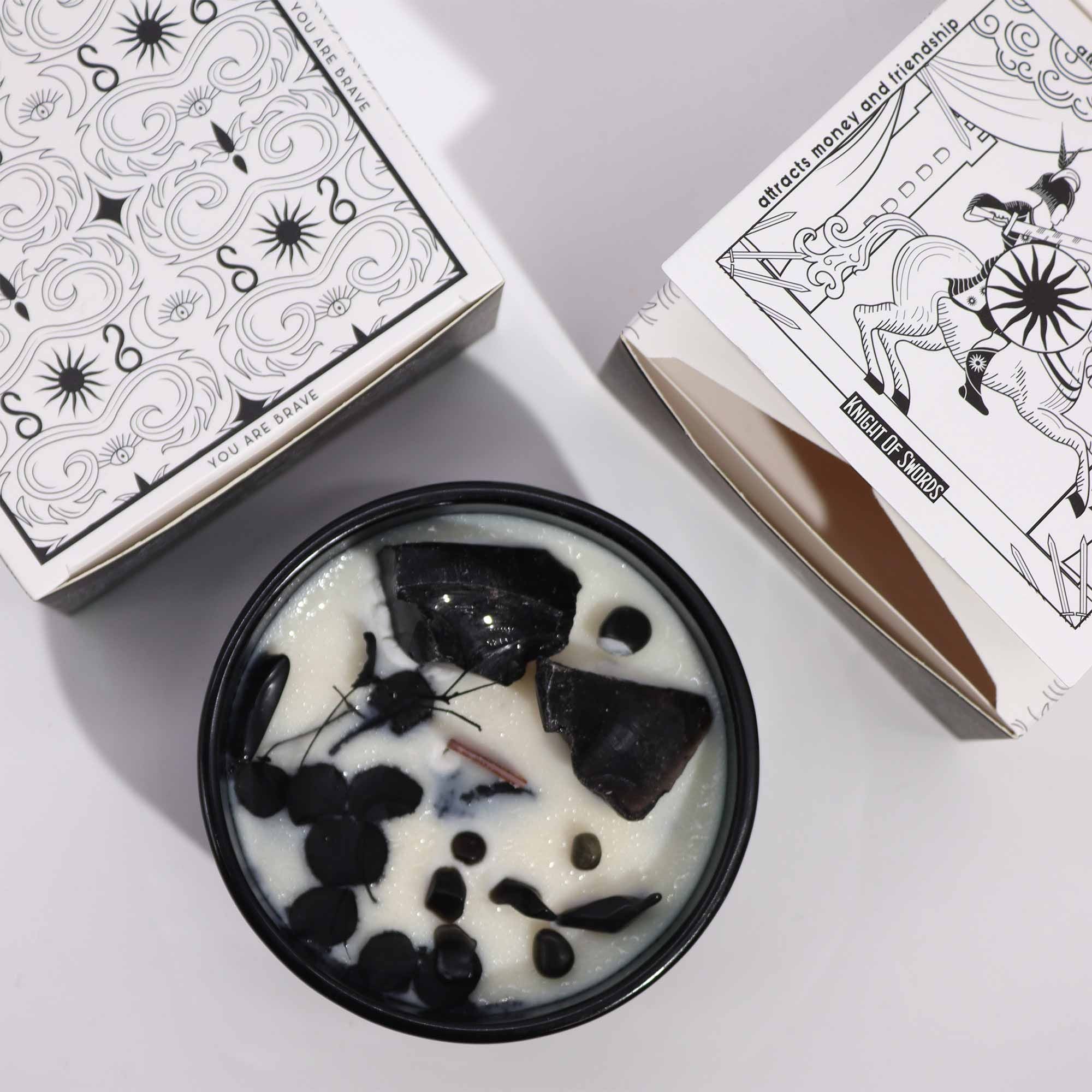 Hop Hare Crystal Magic Flower Candle - The Knight of Swords  Hop Hare Crystal Magic Flower Candle - The Knight of Swords