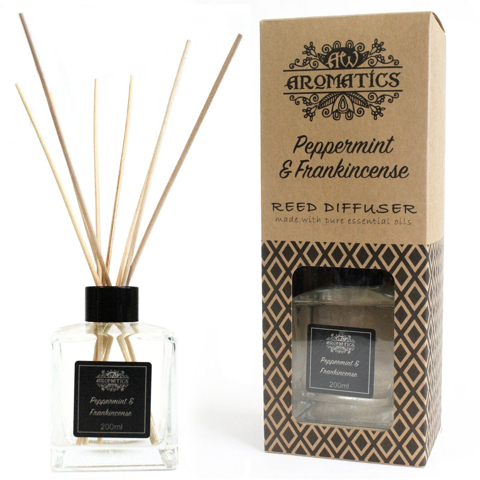 200ml Peppermint & Frankincense Essential Oil Reed Diffuser  200ml Peppermint & Frankincense Essential Oil Reed Diffuser