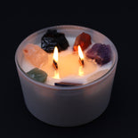 Large Chakra Crystal Candles - Seven Charkra  Large Chakra Crystal Candles - Seven Charkra