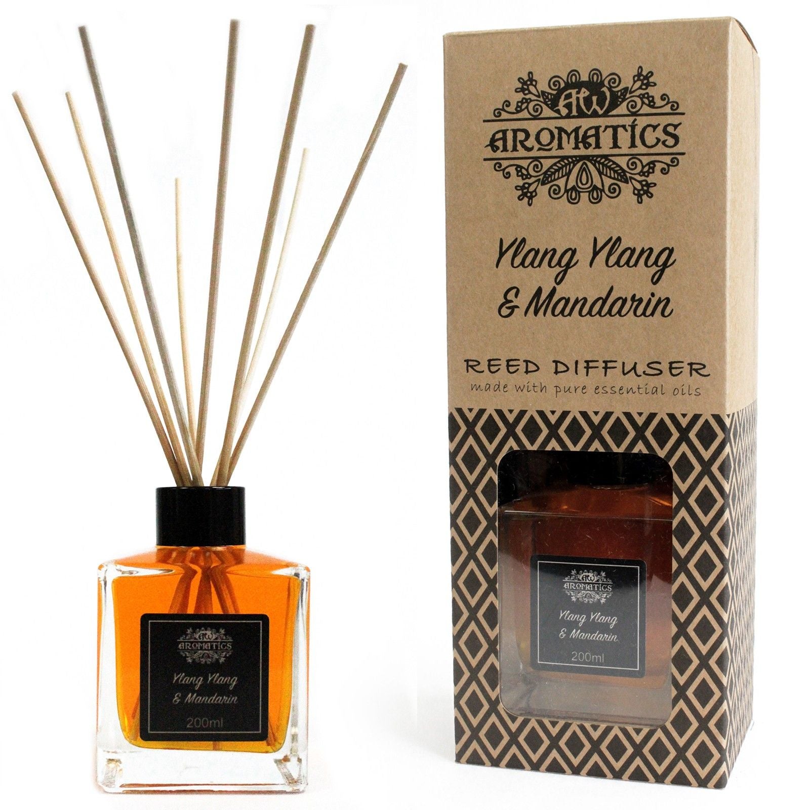 200ml Ylang Ylang & Mandarin Essential Oil Reed Diffuser  200ml Ylang Ylang & Mandarin Essential Oil Reed Diffuser