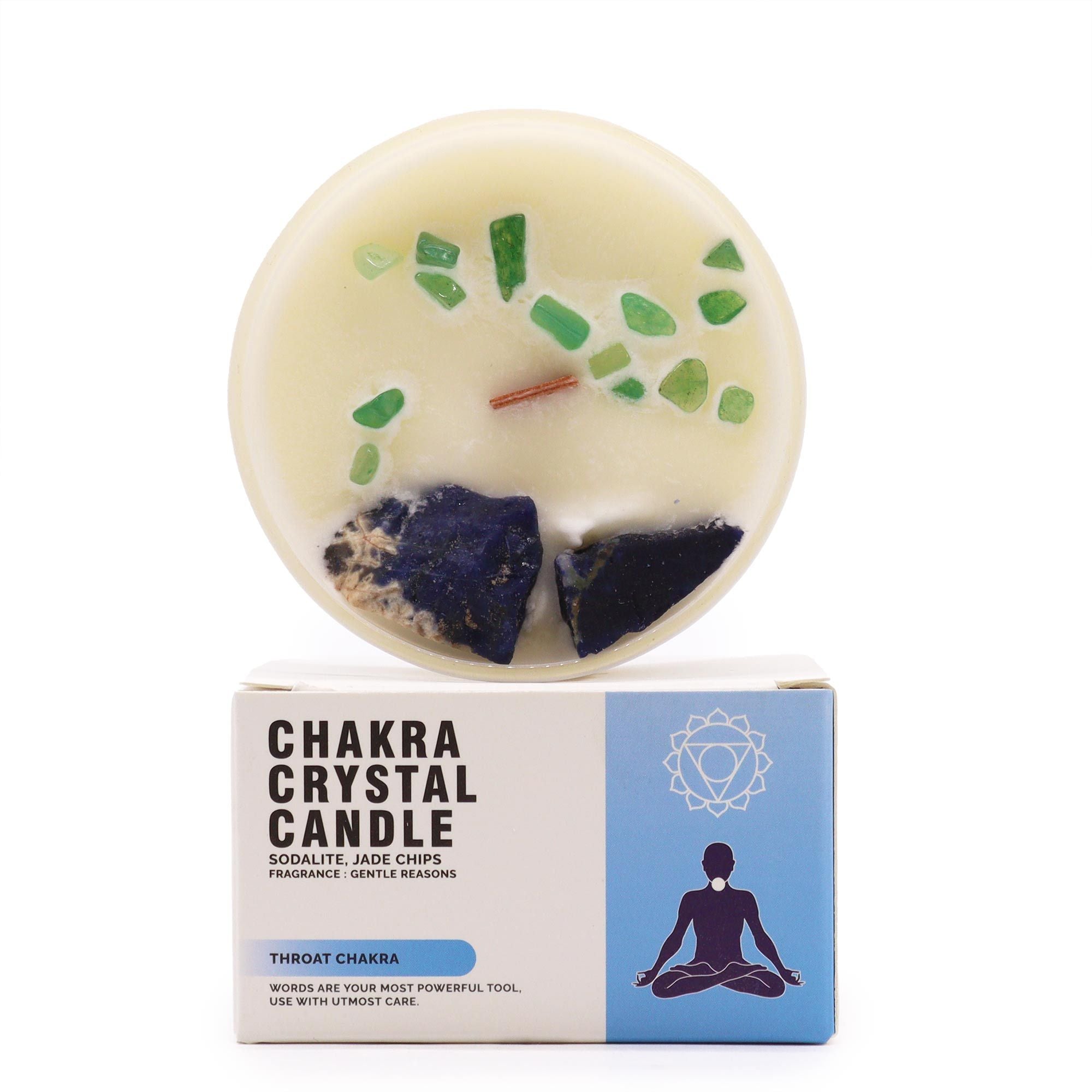 Chakra Crystal Candles - Throat Chakra  Chakra Crystal Candles - Throat Chakra