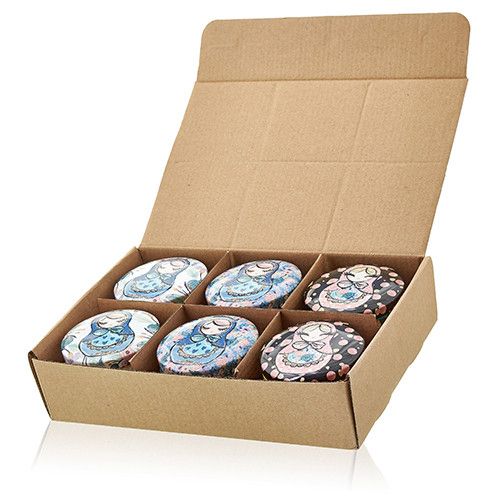 Art Tin Candle - Assorted Design - Russian Dolls - Dolly Blue  Art Tin Candle - Assorted Design - Russian Dolls - Dolly Blue