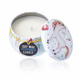 Art Tin Candle - Assorted Design - Unicorns - Moonstone  Art Tin Candle - Assorted Design - Unicorns - Moonstone