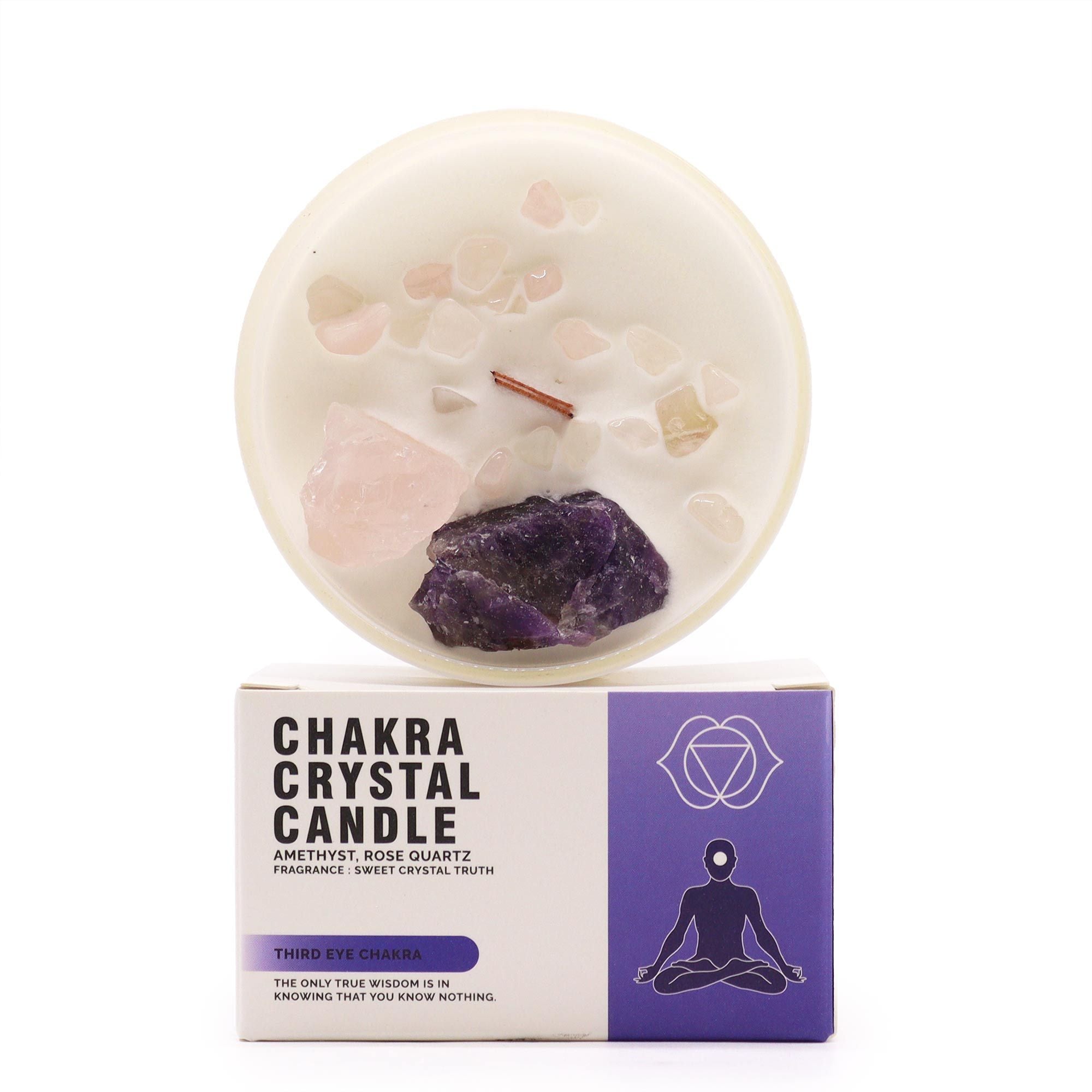 Chakra Crystal Candles - Third Eye Chakra  Chakra Crystal Candles - Third Eye Chakra
