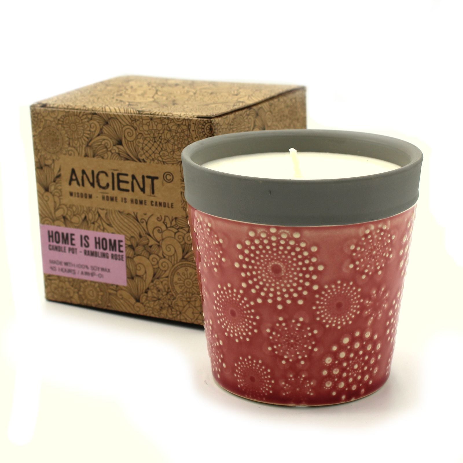 Home is Home Candle Pots - Rambling Rose  Home is Home Candle Pots - Rambling Rose