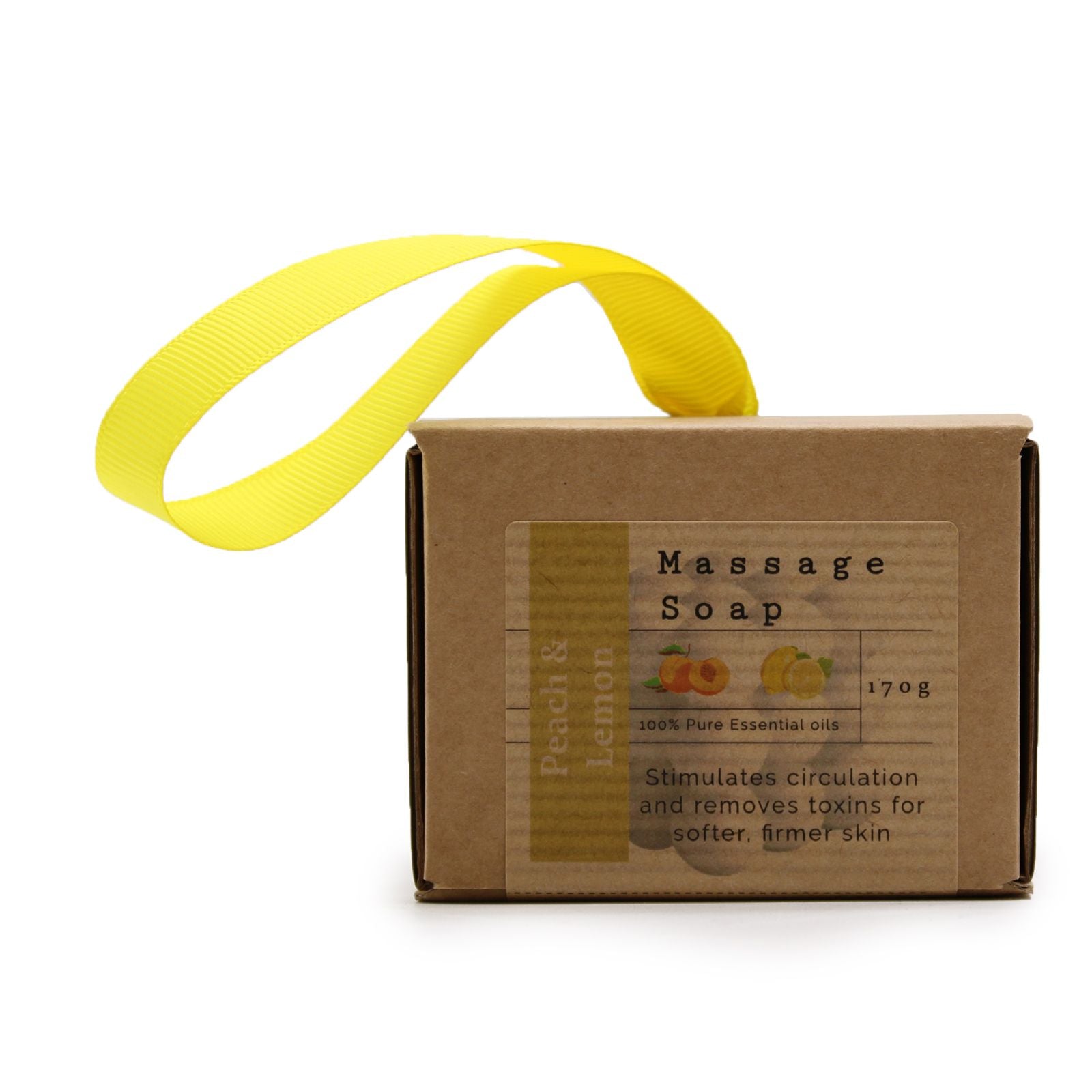 Boxed Single Massage Soaps - Peach & Lemon  Boxed Single Massage Soaps - Peach & Lemon