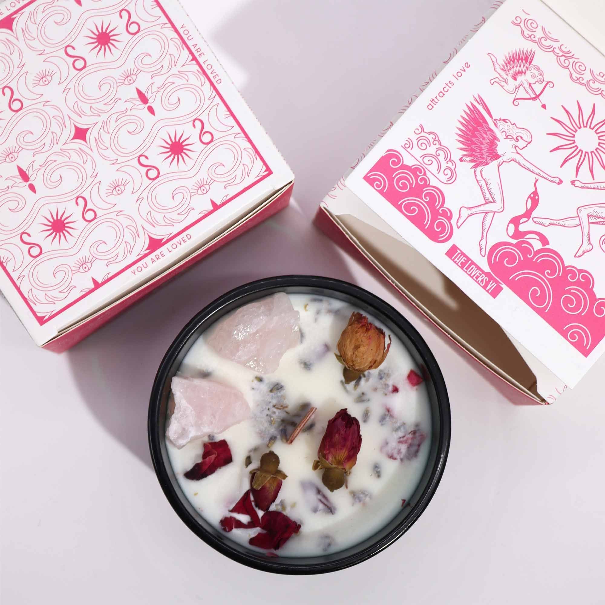 Hop Hare Crystal Magic Flower Candle - The Lovers  Hop Hare Crystal Magic Flower Candle - The Lovers