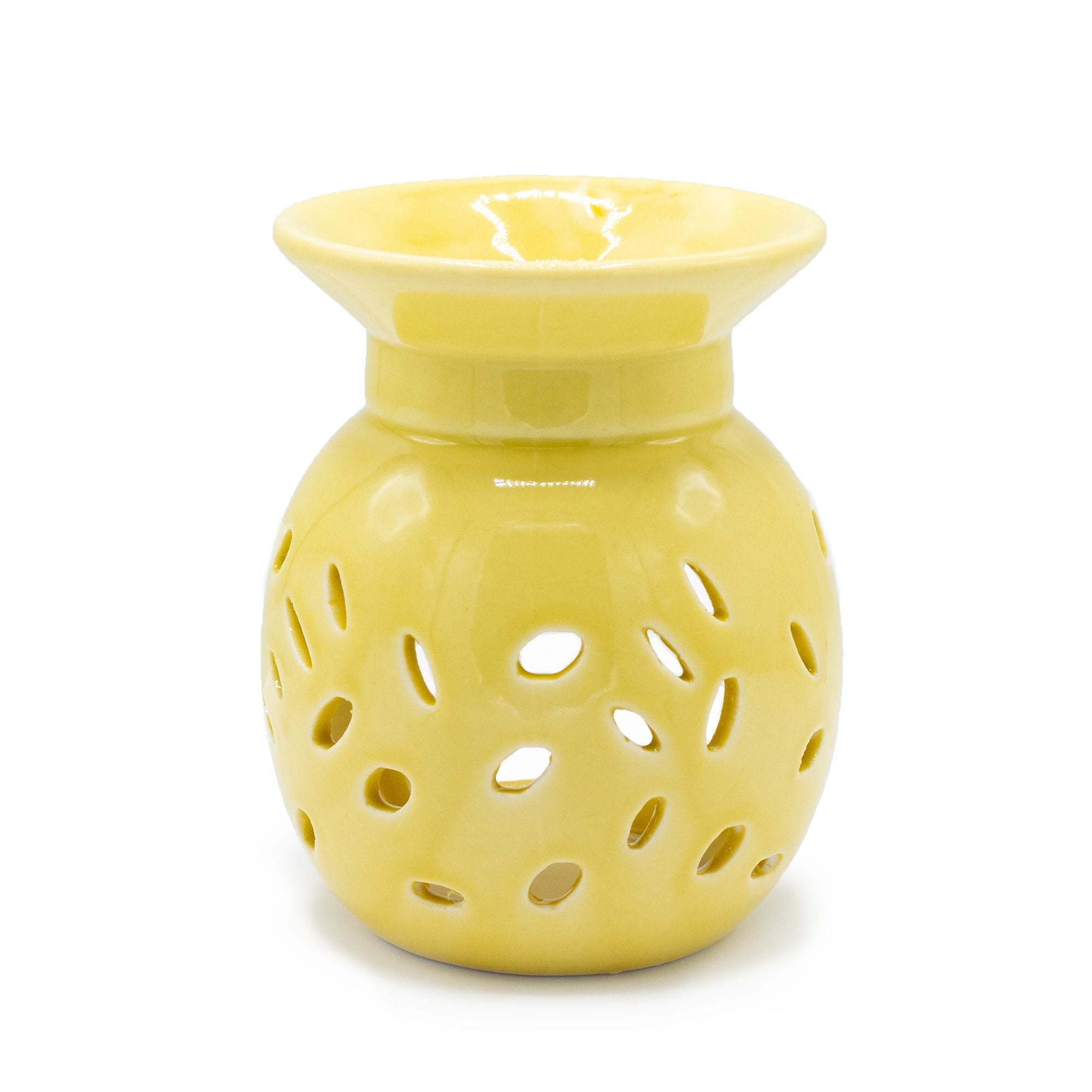 Floral Oil Burner -Yellow  Floral Oil Burner -Yellow