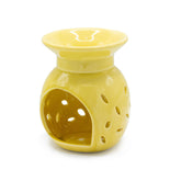 Floral Oil Burner -Yellow  Floral Oil Burner -Yellow