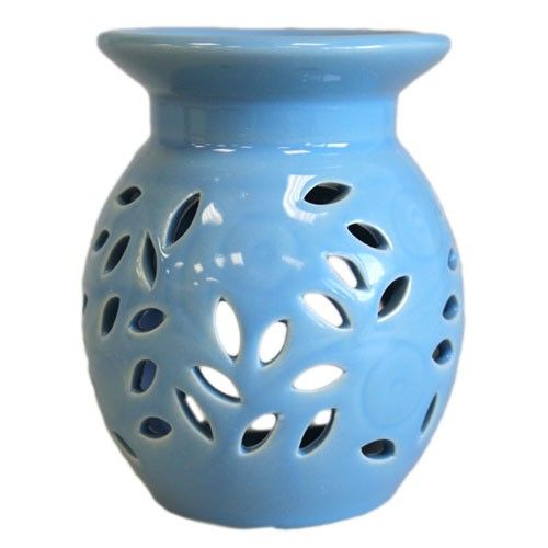 Floral Oil Burner - Blue  Floral Oil Burner - Blue