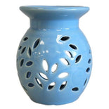 Floral Oil Burner - Blue  Floral Oil Burner - Blue