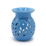 Floral Oil Burner - Blue  Floral Oil Burner - Blue