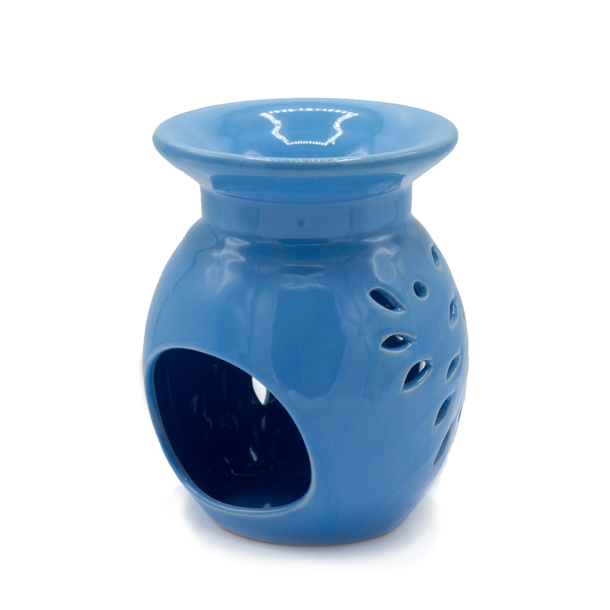 Floral Oil Burner - Blue  Floral Oil Burner - Blue