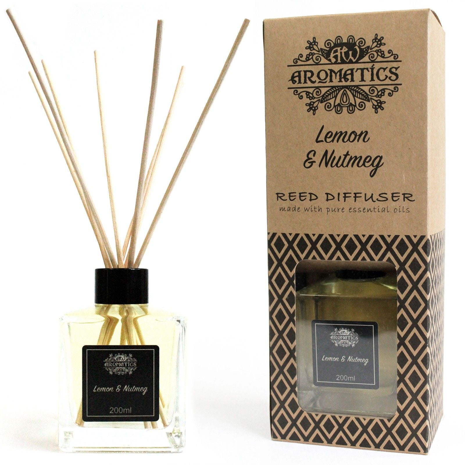 200ml Lemon & Nutmeg Essential Oil Reed Diffuser  200ml Lemon & Nutmeg Essential Oil Reed Diffuser